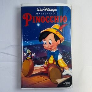 Walt Disney Masterpiece Pinocchio VHS Tape with Original Sleeve